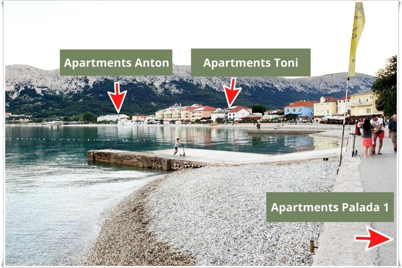 Apartments Palada 1 Baška Exterior foto